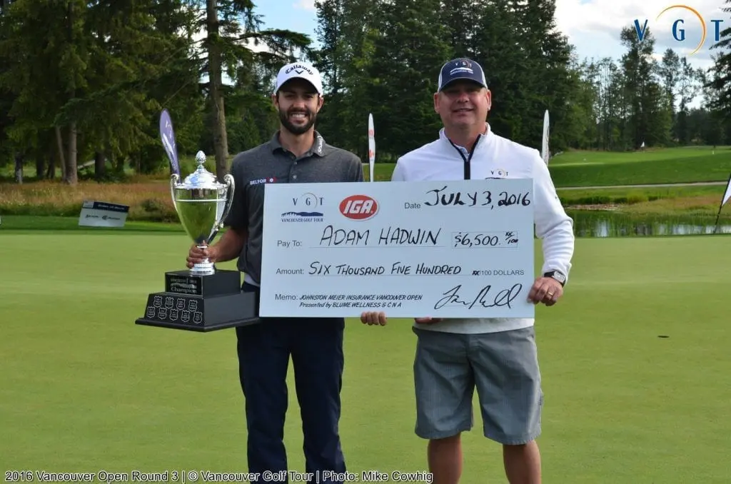 Adam Hadwin, PGA Tour | Dave Ebner, JMIS