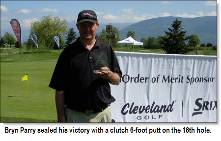 Nationwide Tour Professional Bryn Parry of North Vancouver battled a field of 92 golfers to claim his first victory in 2010 on the Vancouver Golf Tour (VGT)