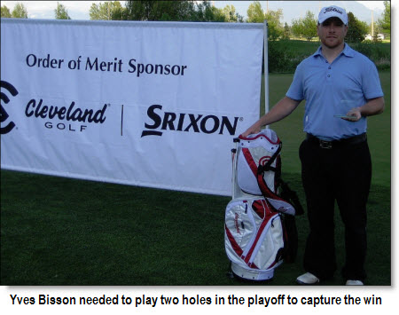 Yves Bisson of Sandpiper Resort and Scott Benstead of Chilliwack G&CC were tied with a score of 76 after 18 holes. Bisson needed to play two holes in the playoff to capture his first Amateur title of the 2010 VGT season, edging him into 2nd place in the Amateur Order of Merit race